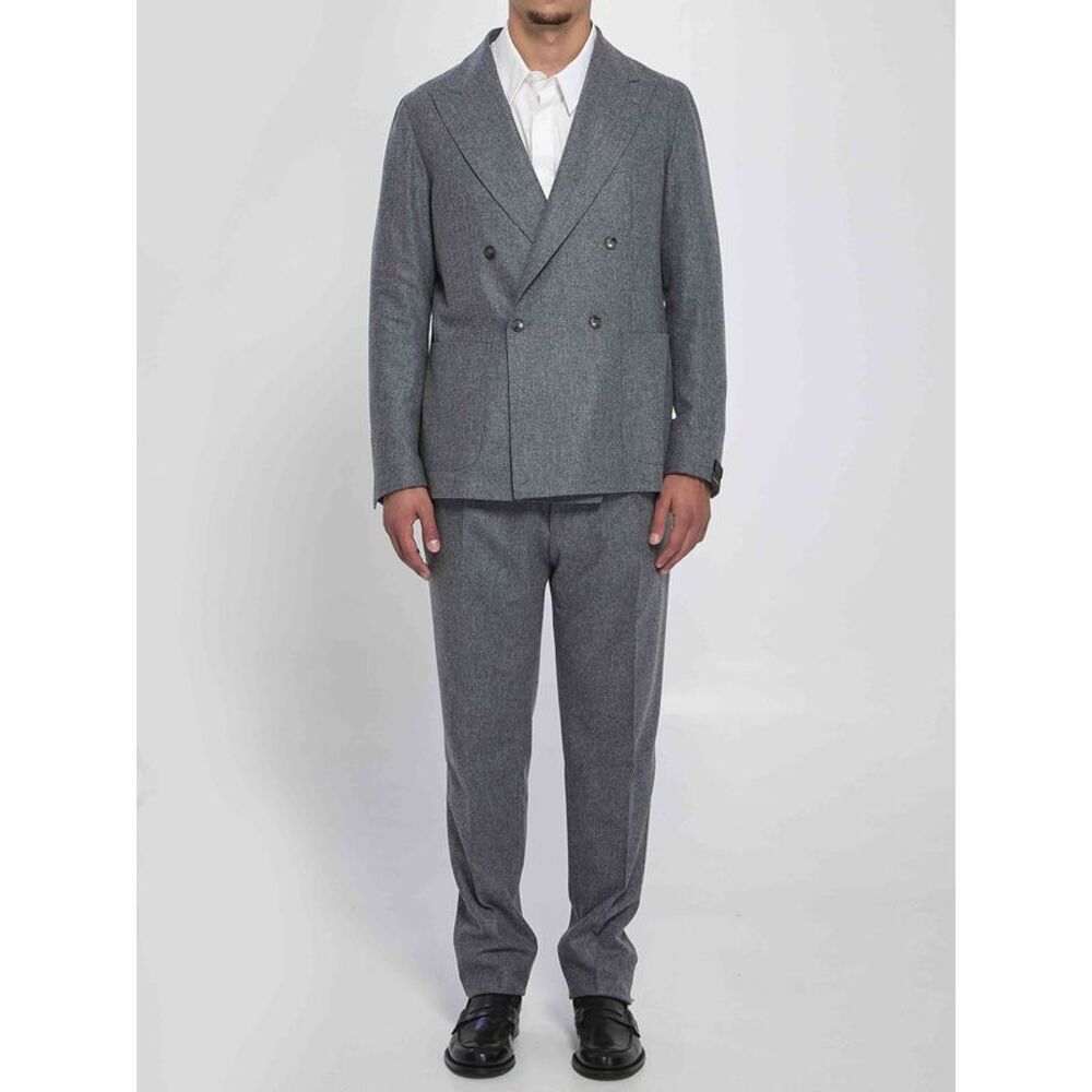 Tagliatore Men Double-Breasted Flannel Suit
